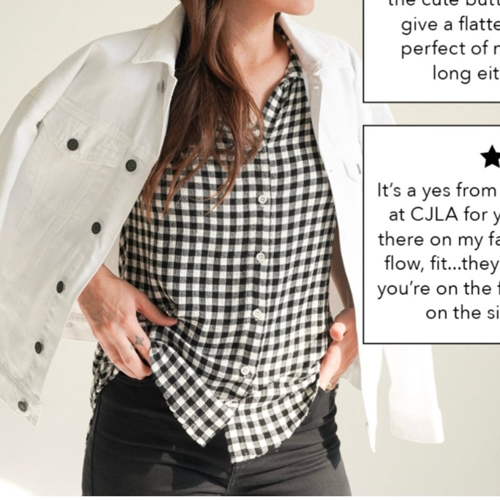 CJLA Black & White Blouse